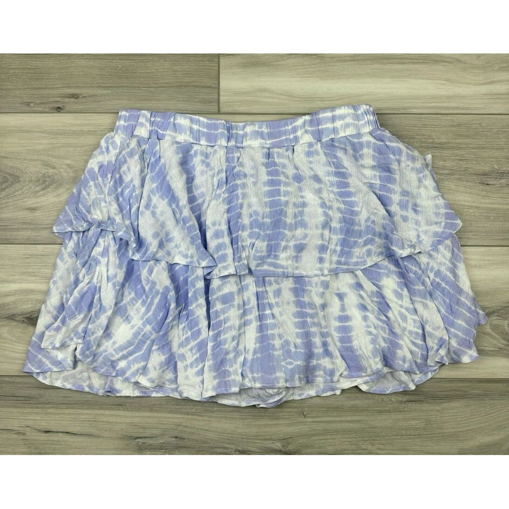 Majorelle Isabelle‎ Tie Dye Ruffle Mini Skirt Skort Sz M - Picture 4 of 9